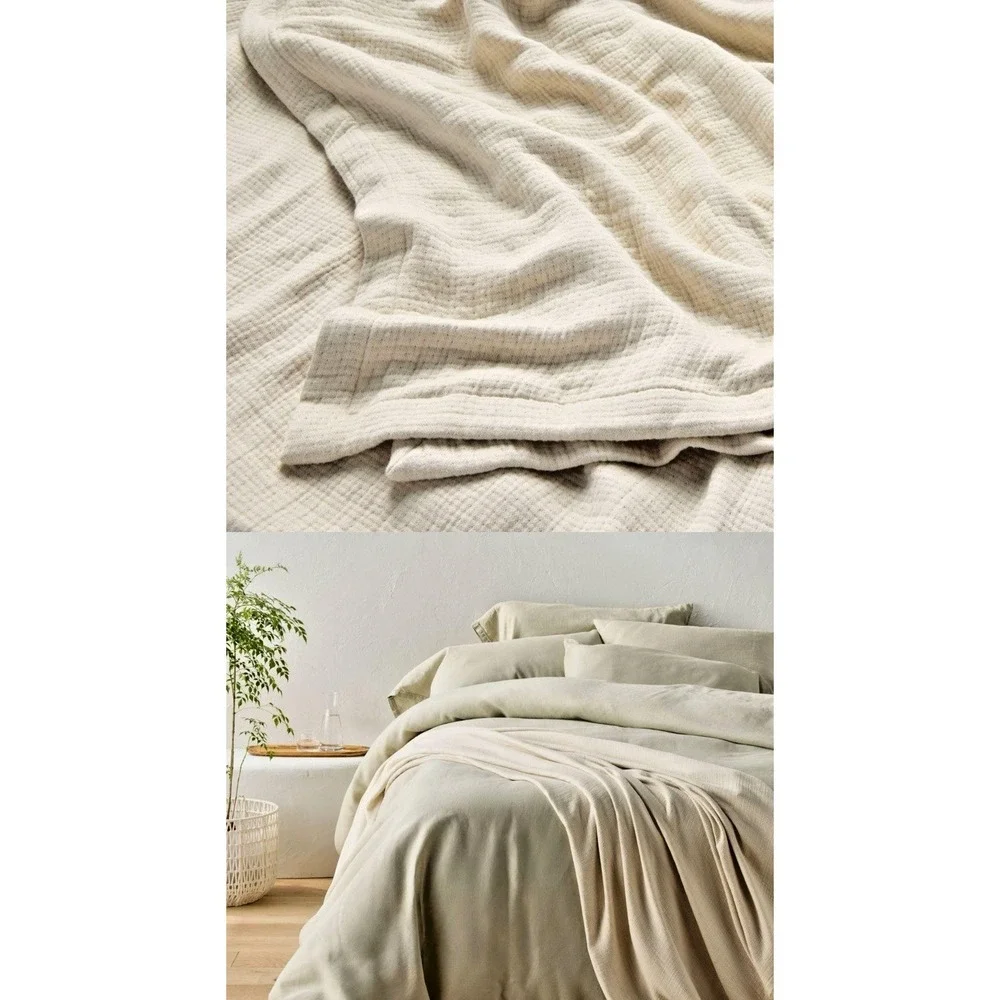 Casaluna Full/Queen Size Rayon Bamboo Blissfull Doublecloth Reversible Blanket - Picture 2 of 7